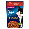 Felix (Феликс)  Sensation влажный корм для кошек в желе Говядина и Томат 75гр