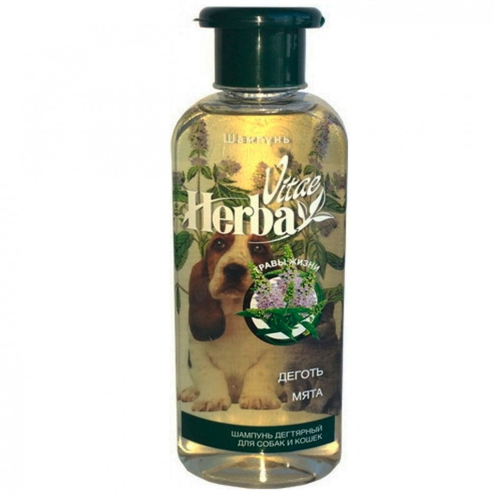 Herba Vitae шампунь дегтярный с мятой  для кошек и собак 250мл