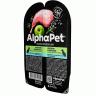 AlphaPet (АльфаПет) влажный корм для взрослых собак с чувствительным пищеварением Кролик и яблоко мясные кусочки в соусе, 100г