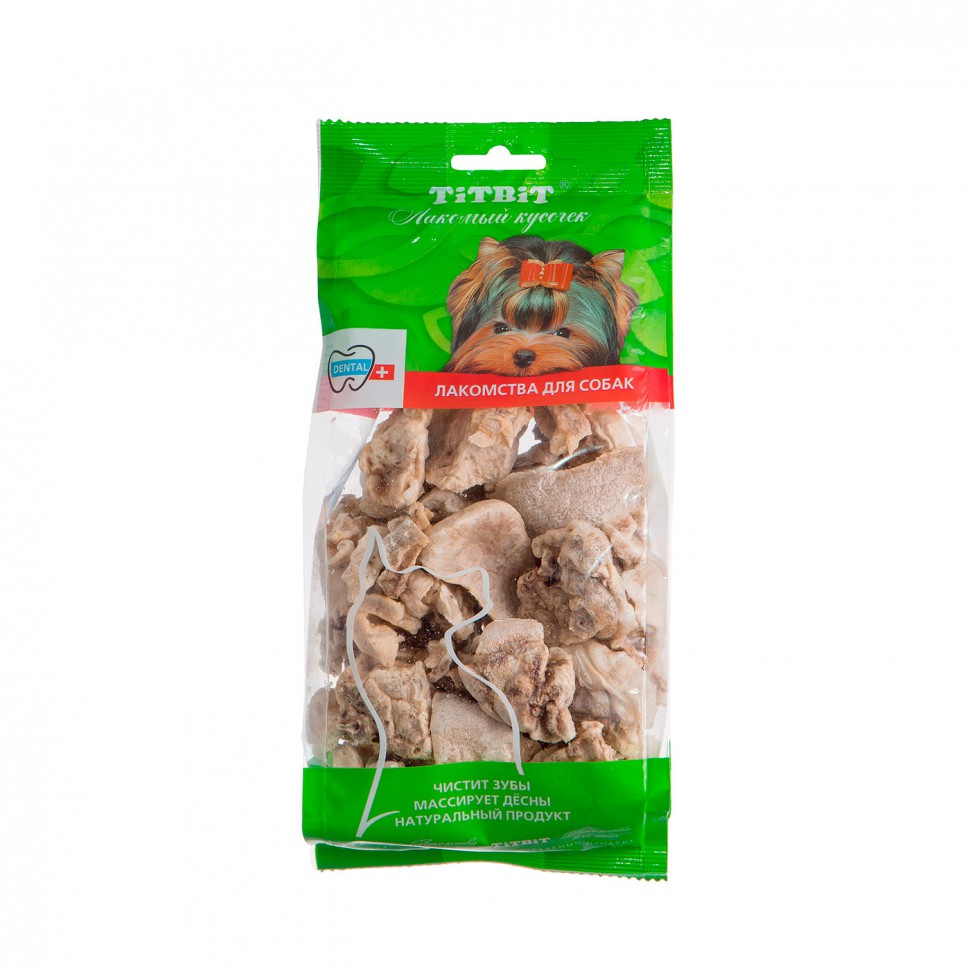TiTBiT лакомство для собак Легкое говяжье сушеное XL - мягкая упаковка, 40гр