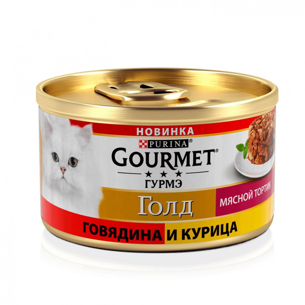 Gourmet Gold Мясной тортик Говядина/Курица, 85г