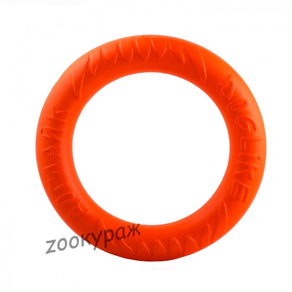 Игрушка д/собак Doglike Кольцо восьмигранное из всепенной резины, большое, оранж.