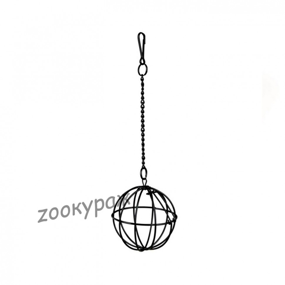 Кормушка-шар Trixie подвесная для грызунов, d=12 см, металл
