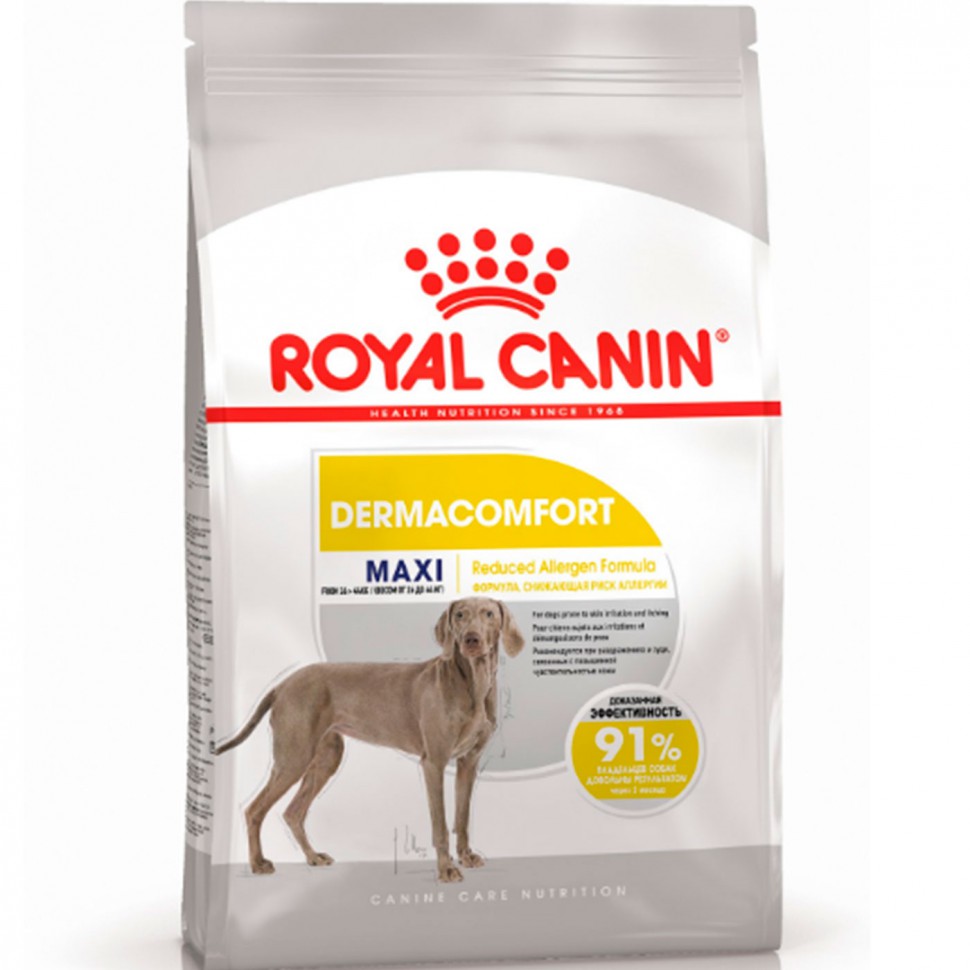 Royal Canin Макси Дерма комфорт сухой корм для собак крупных пород с Чувств. кожей