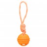 Triol Игрушка для собак из термопластичной резины "Апельсин с веревкой", d77/290мм