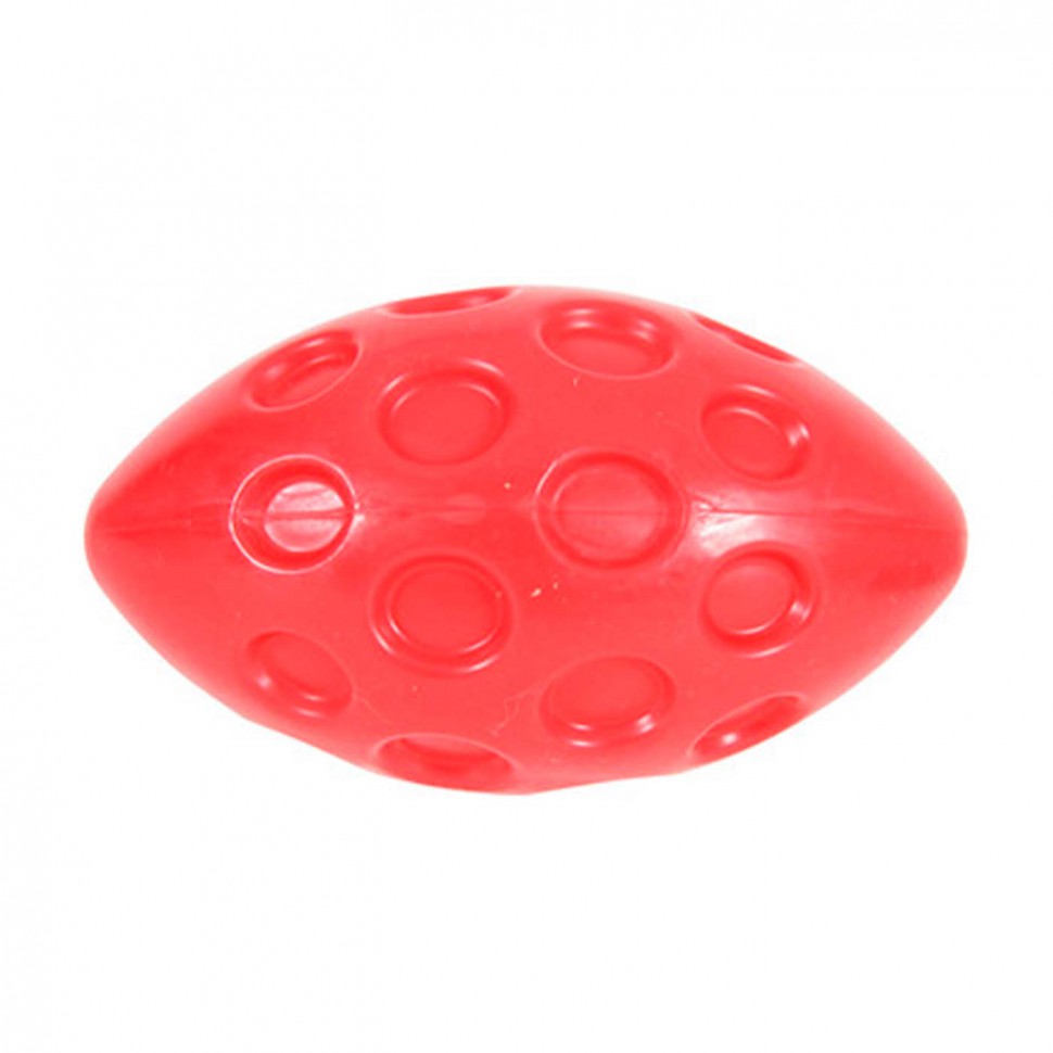 Игрушка для собак Золюкс серия Бабл, овал из термопластичной резины (красный), 14см