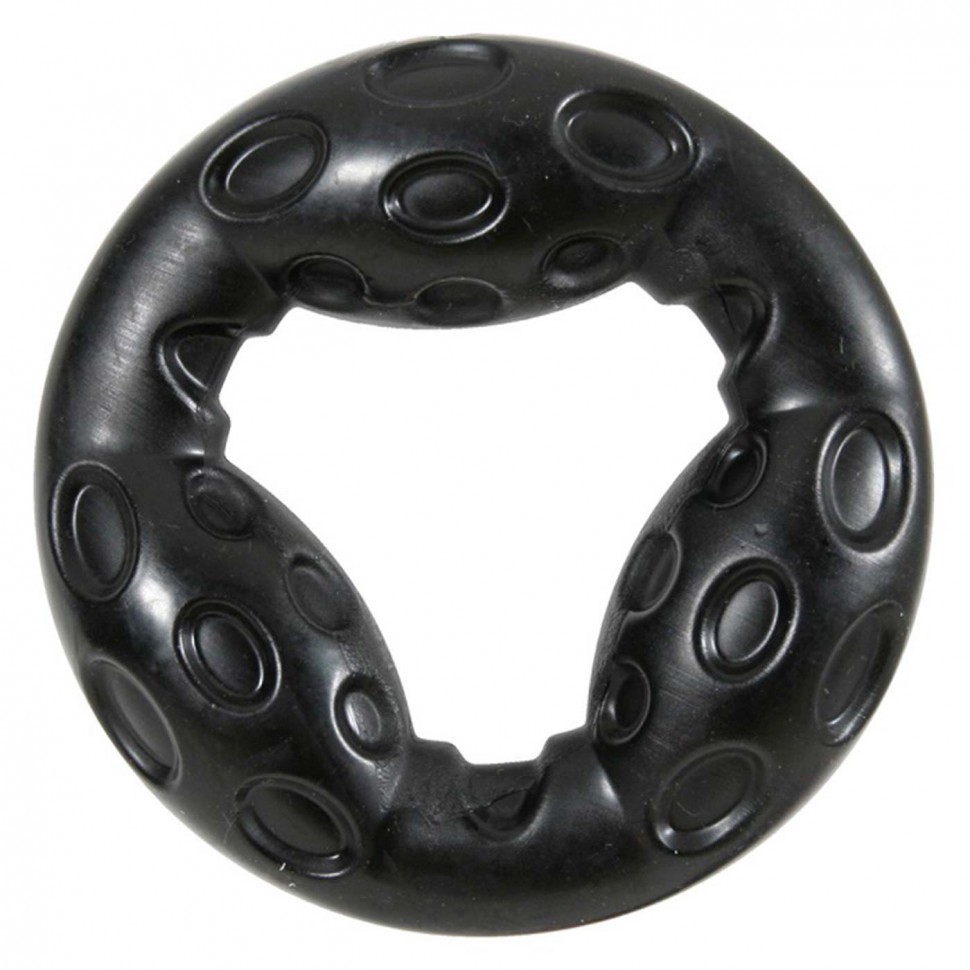 Игрушка для собак Золюкс серия Бабл, кольцо из термопластичной резины (черное),14см