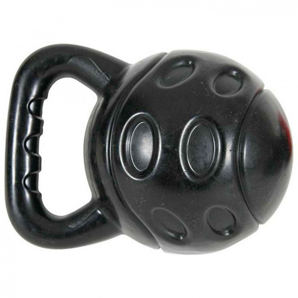 Игрушка для собак Золюкс серия Бабл, гиря из термопластичной резины (чёрная), 15см