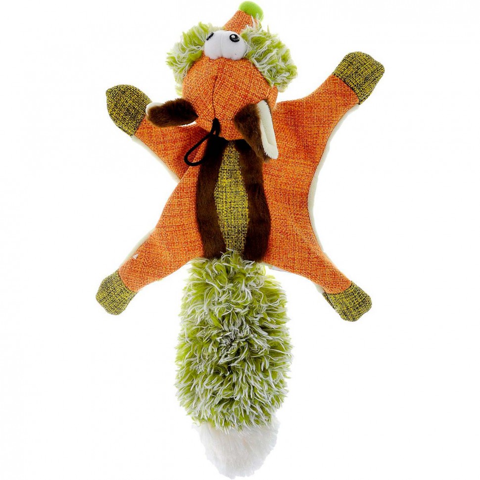 Мягкая игрушка для собак Золюкс Белка-летяга, 38 см, (оранжевая)