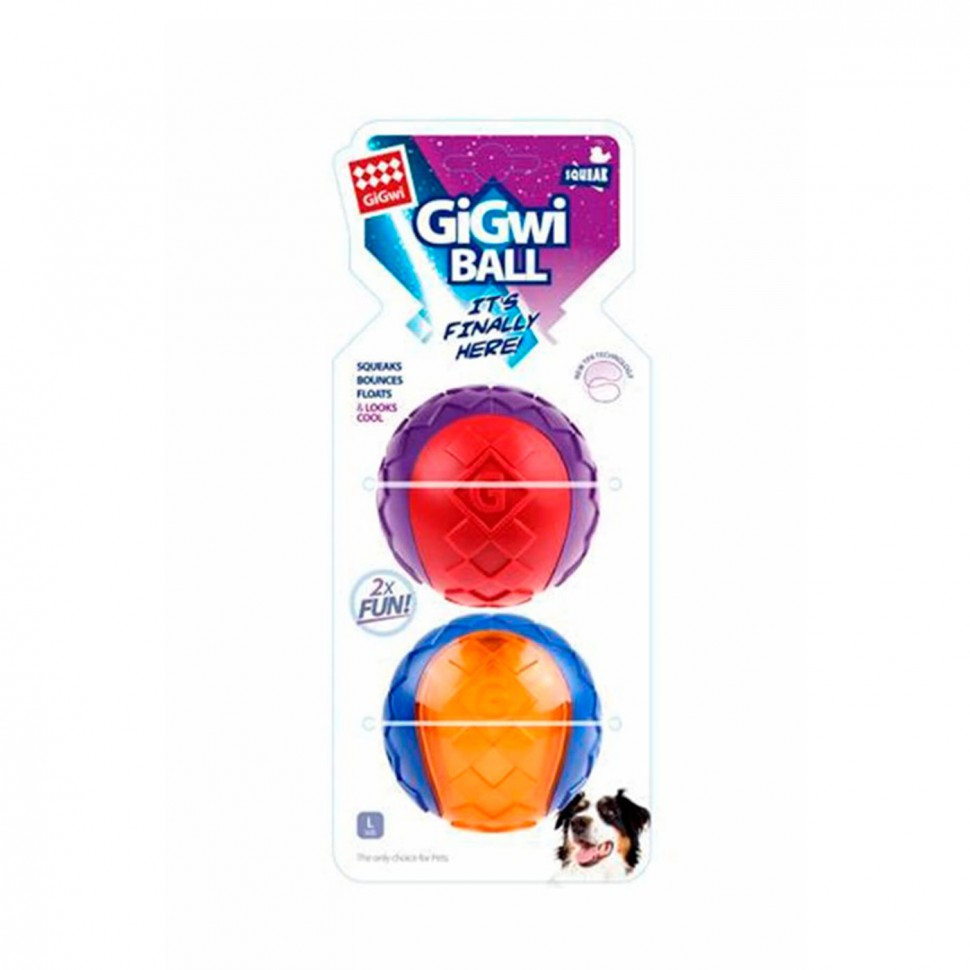 Игрушка д/собаки  "G-BALL мяч бол."с пищ., диам.8 см, 2 шт. в упак., резина