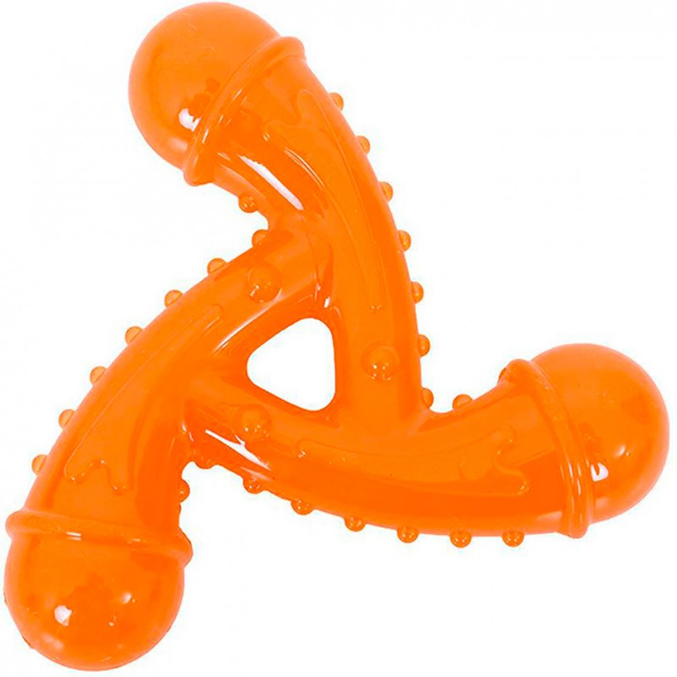 Игрушка д/собак  ZIVER Грызлик Ам "Dental Звездочка  с шипами", 11,5 см, термопласт.резина, оранжевы