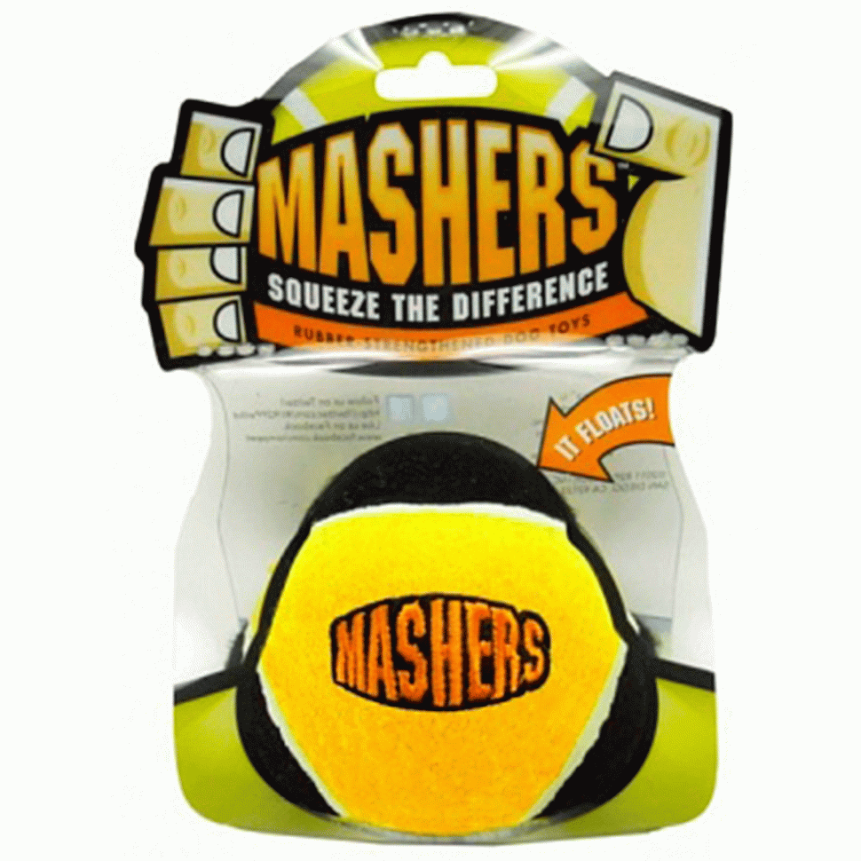 R2P игрушка для собак  Masher "Мячик с 3-мя орбитами", 10 см вспененная резина с покрытием тенисного мяча
