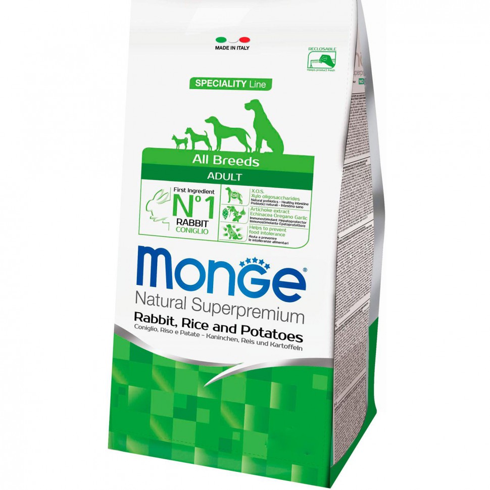 Monge Dog Speciality сухой корм для собак всех пород Кролик с рисом