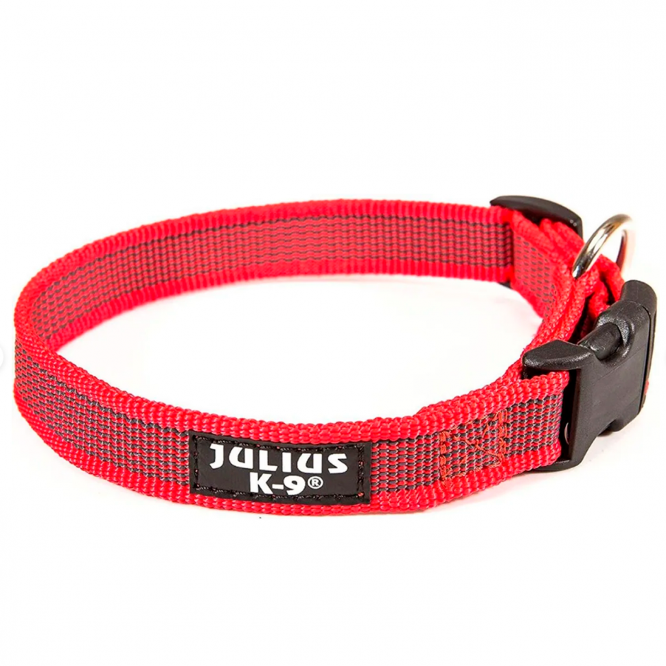 Julius-K9 ошейник для собак  Color&Gray (24-42см/2см) красно-серый