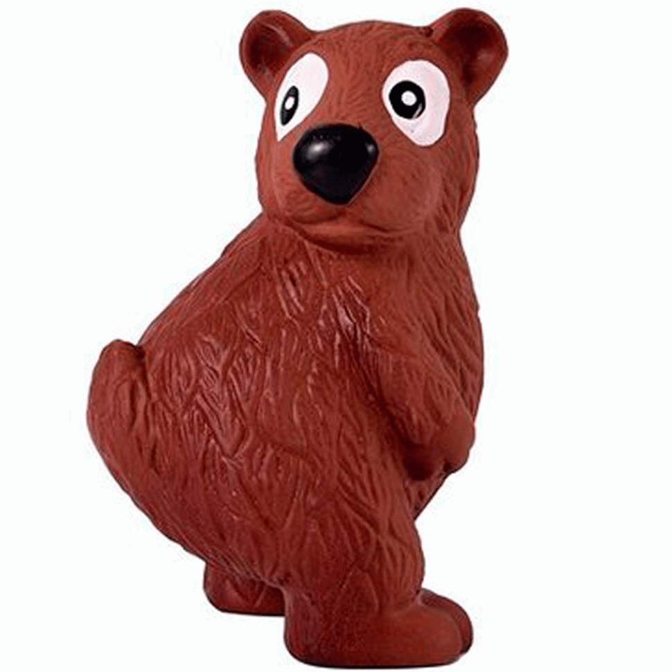 ОН игрушка для собак Tootiez "Медведь" латекс с пищалкой, 22 см