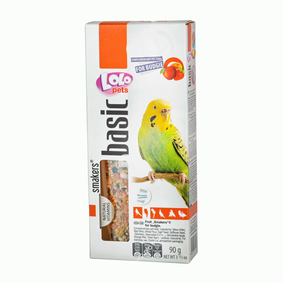 Lo-Lo Pets палочки для волнистых попугаев с фруктами  уп. 2шт
