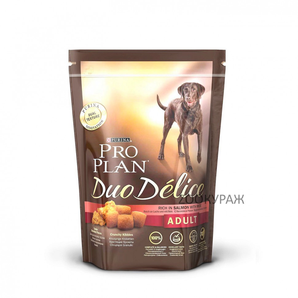 Pro Plan Duo Delice сухой корм для взрослых собак с Лососем и рисом