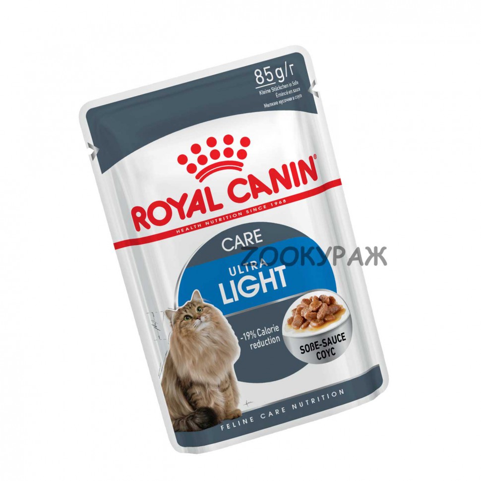 Royal Canin Ультра Лайт в соусе влажный корм для кошек 85г