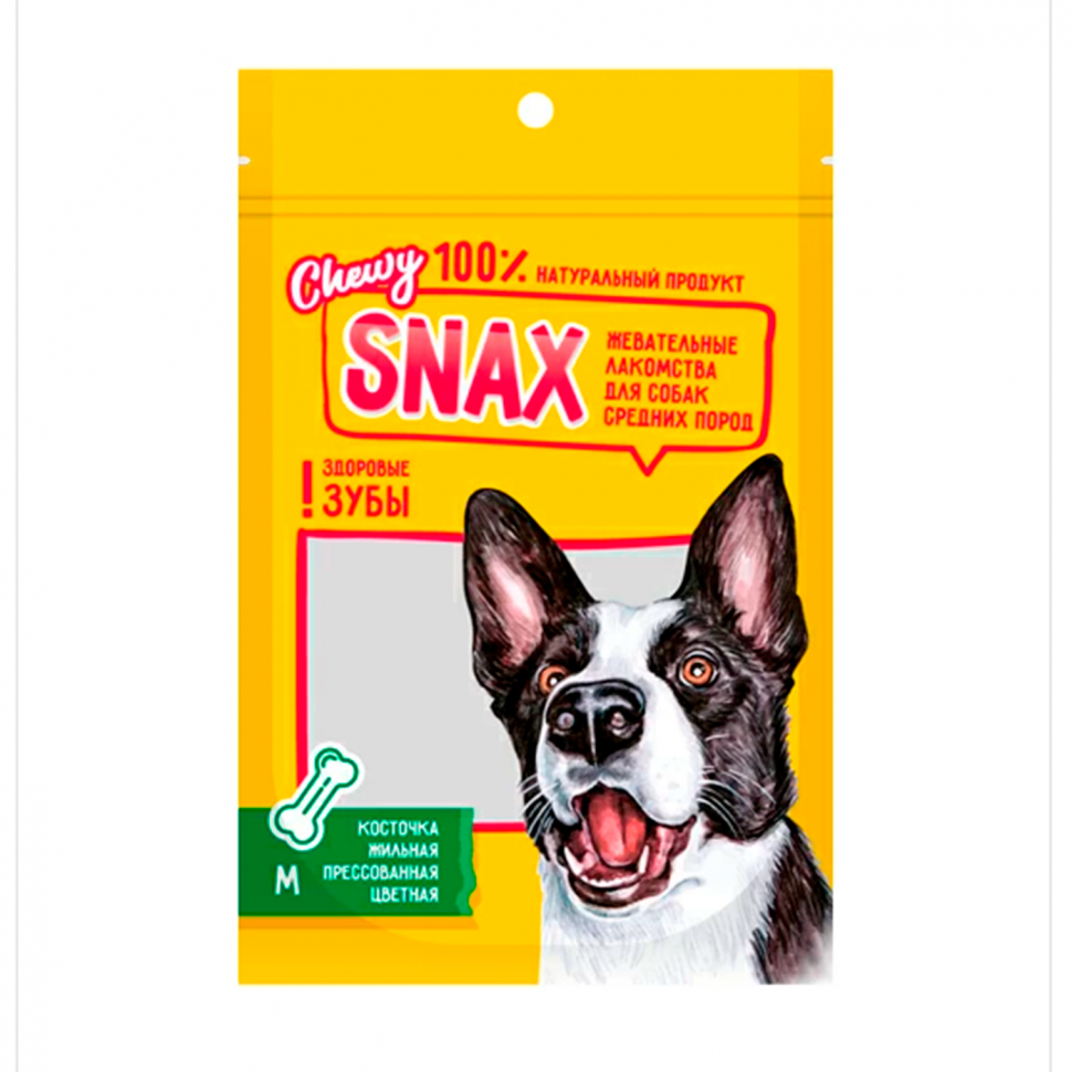 Chewy Snax для собак средних пород Косточка из жил цветная , М 12,5 см