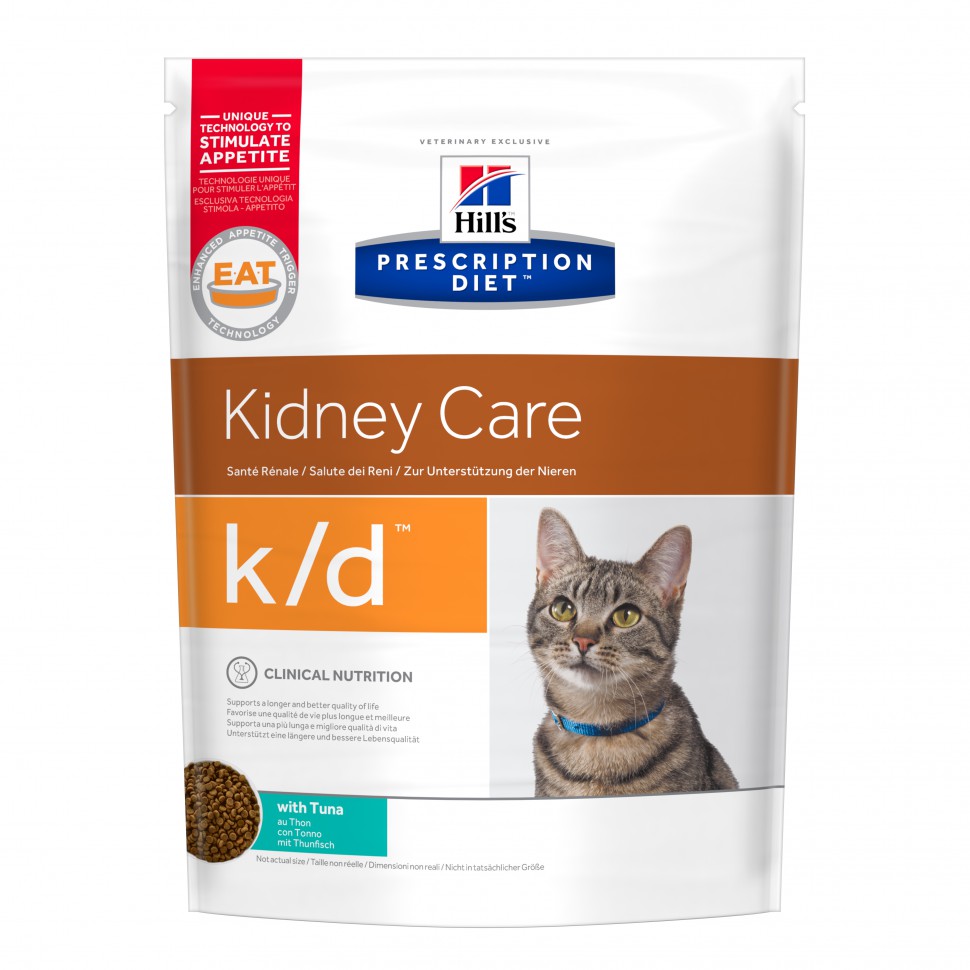HPD k/d сухой корм для кошек при патологии почек со вкусом тунца