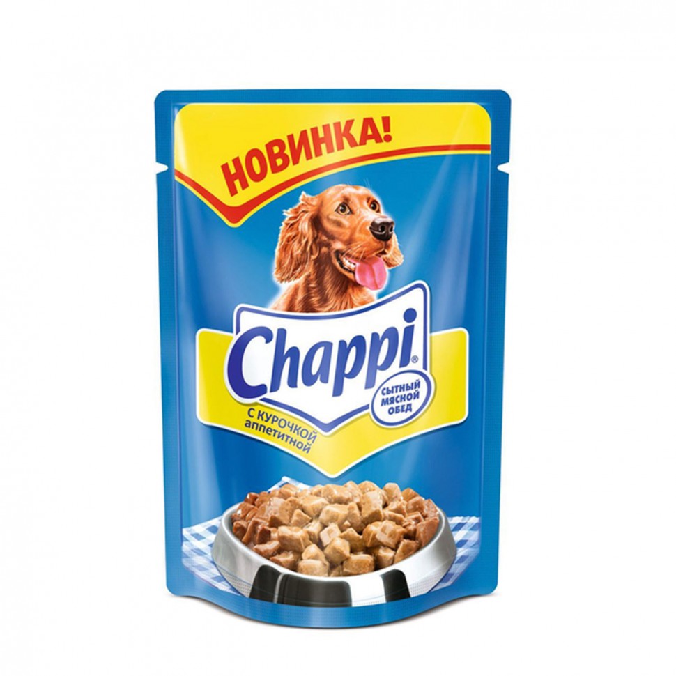 Chappi влажный корм для собак Курочка аппетитная 100г