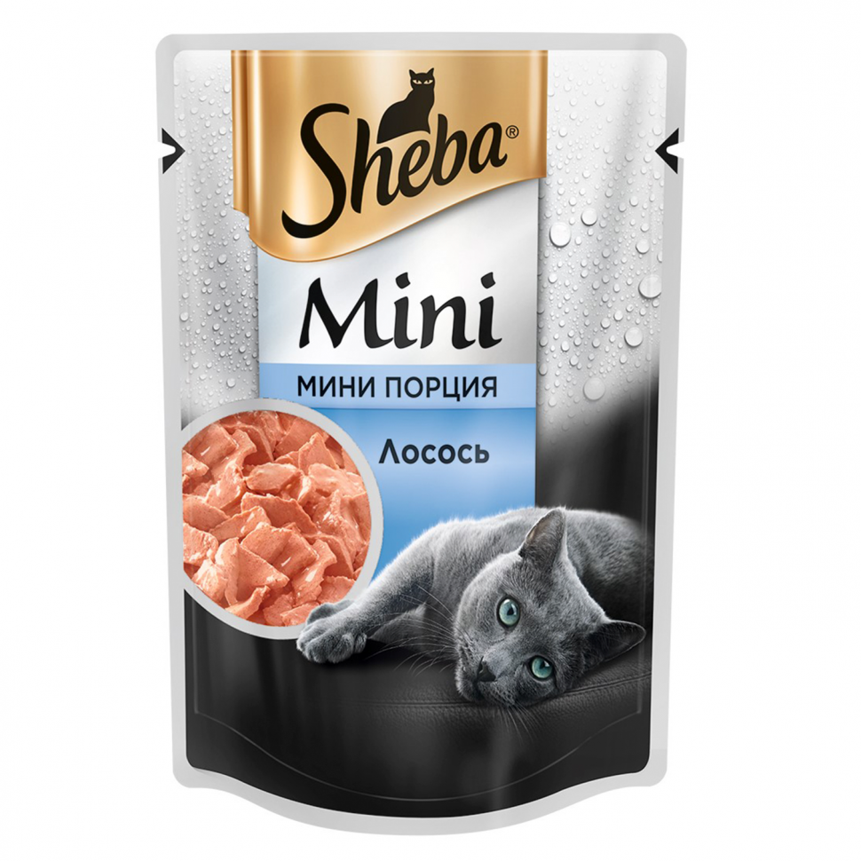Sheba Влажный корм для кошек мини порция с лососем 50г